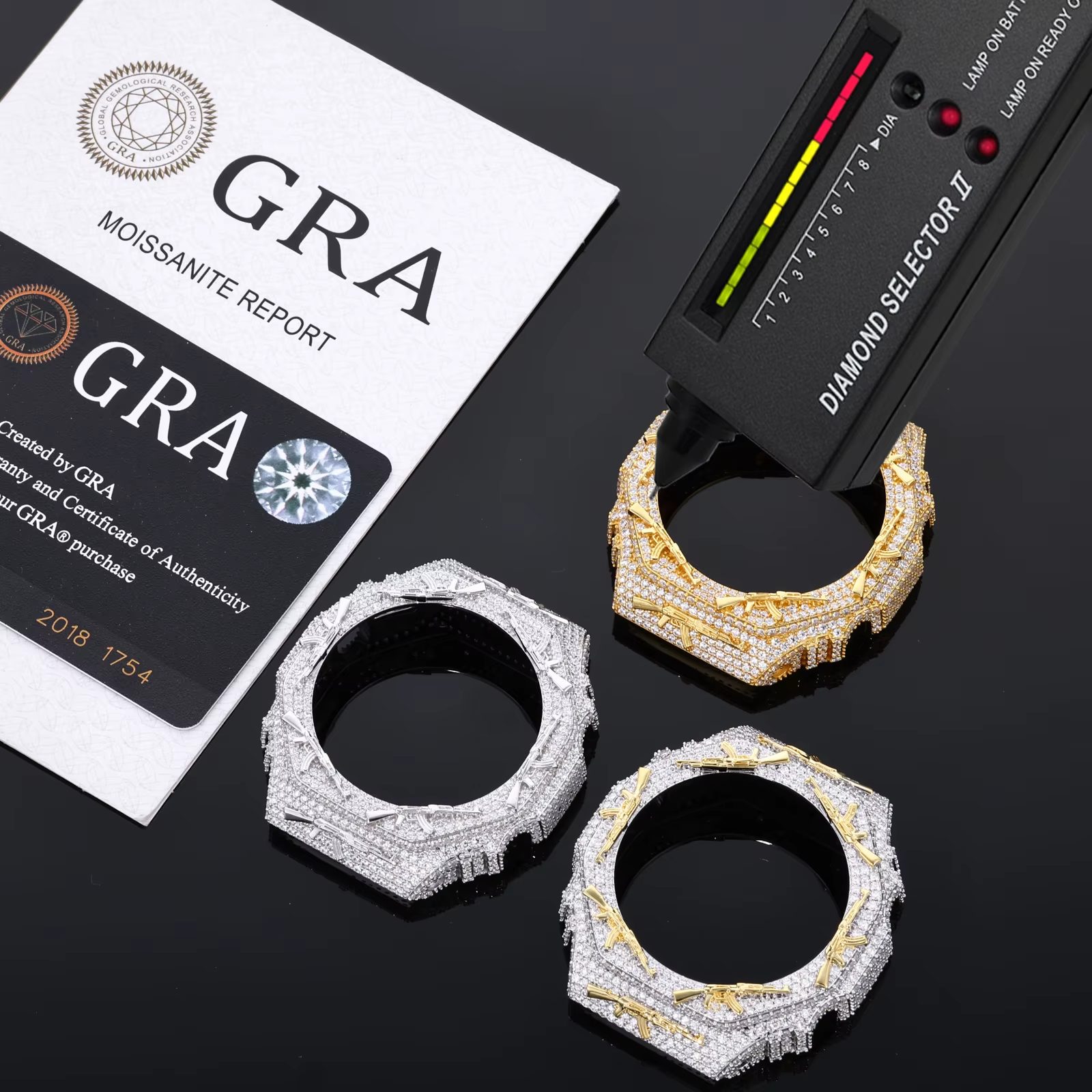 CMW0058 Rifle Moissanite Bezel