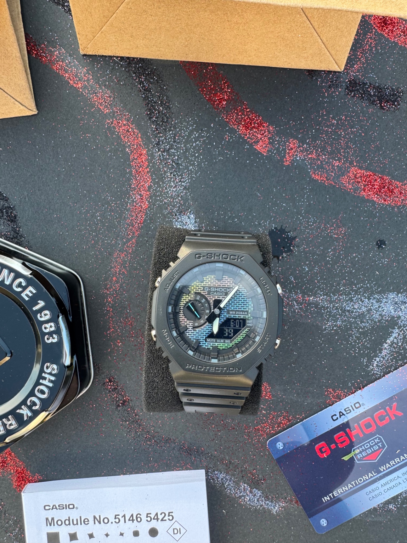 GA-2100 Black Rainbow Dial