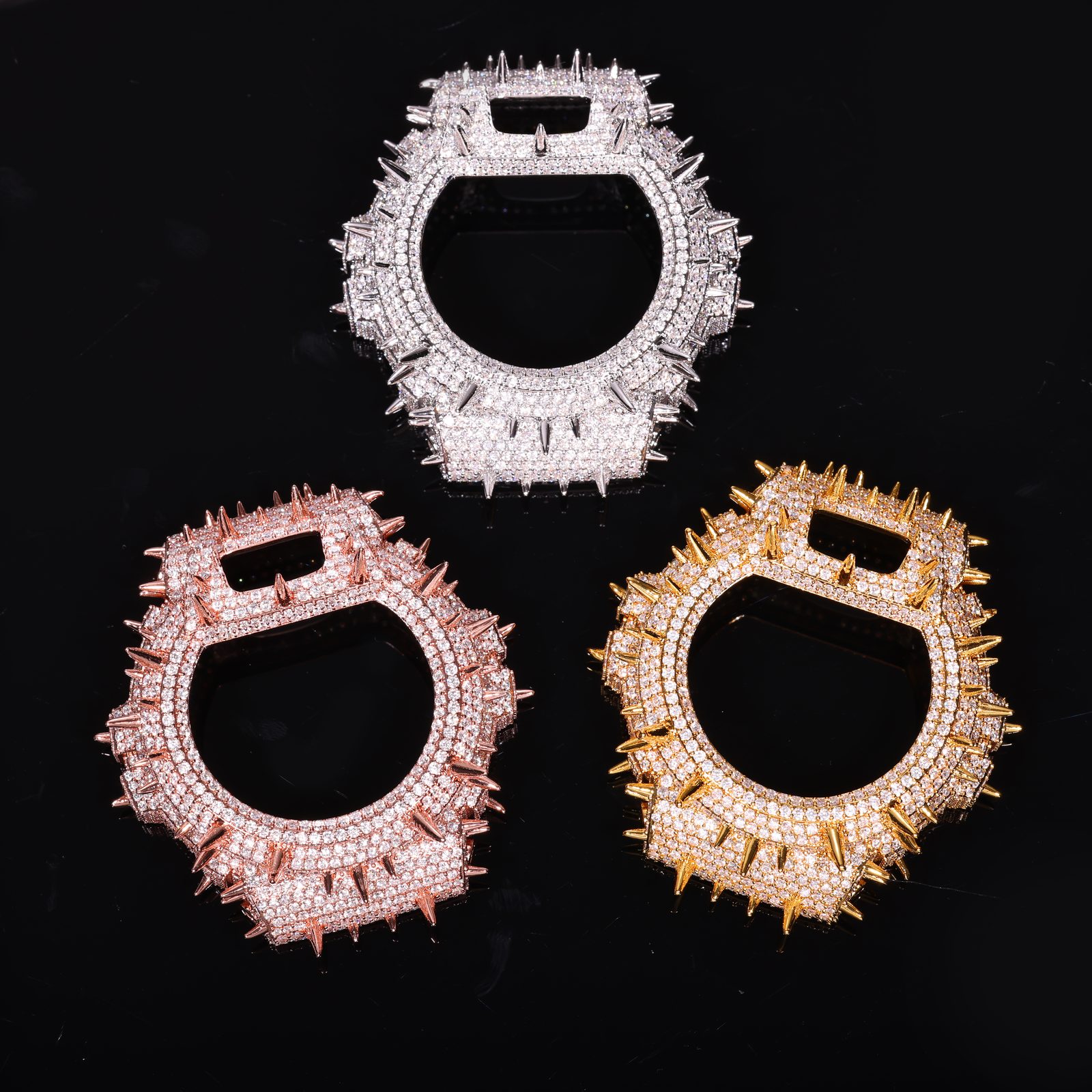 VVS Moissanite Spiked Bezel CMW0014