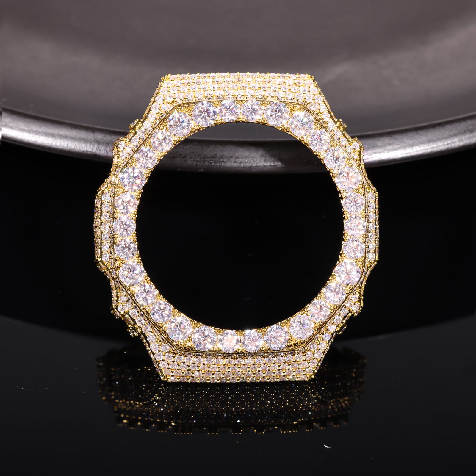 CMW005 Fully Iced Moissanite Bezel