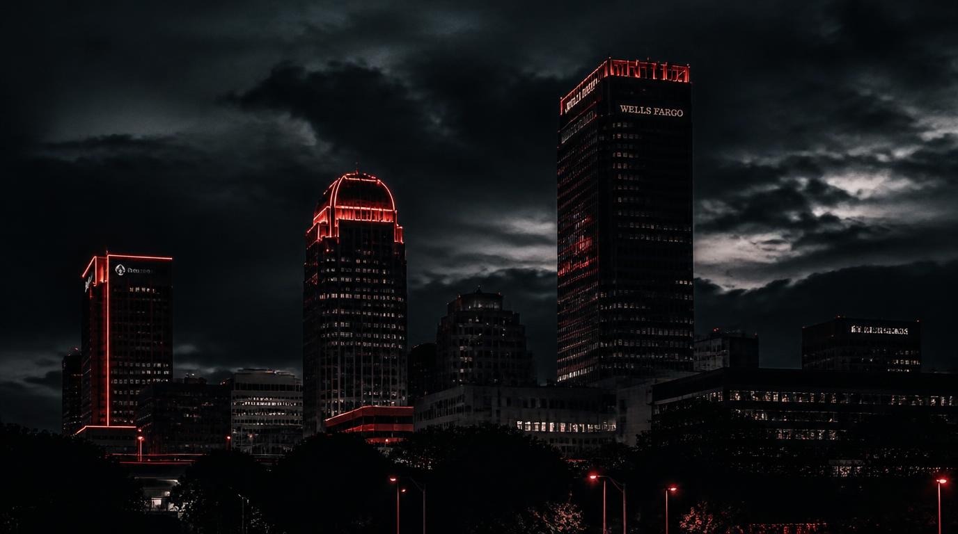 Winston-Salem, NC downtown skyline at night